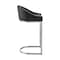 Armen Living Atherik Counter Stool in Brushed Stainless Steel with Black Faux Leather 840254335868 - alternate 9